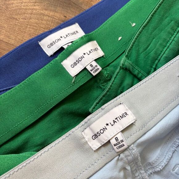 Gibson Latimer Budle Lot of 3 Skinny Pants Women's 8 Royal Blue, Green, Light Bl - Picture 3 of 15